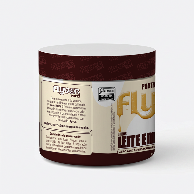 Pasta de Amendoim FlyvorNut Sabor Leite em pó 350g