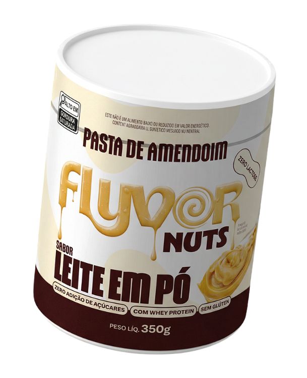 Pasta de Amendoim FlyvorNut Sabor Leite em pó 350g