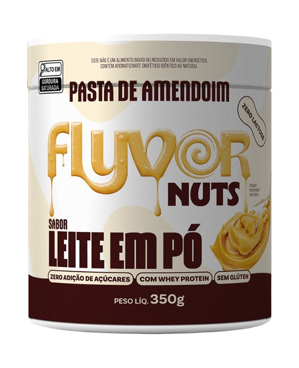 Pasta de Amendoim FlyvorNut Sabor Leite em pó 350g